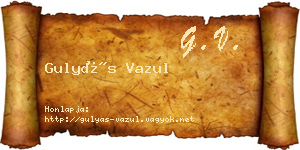 Gulyás Vazul névjegykártya